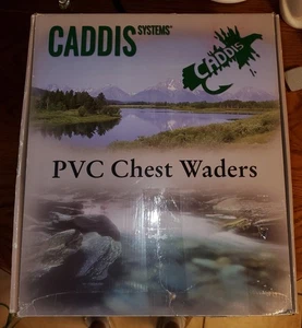 Caddis PVC Chest Waders - Men's Boot Size 13 - Light Weight Nylon Booted Waders - Picture 1 of 5