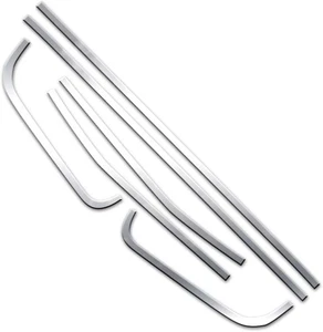 Polished Window Sill Trim Set fit for 19-22 Chevy Silverado 1500 Dbl Cab [6pcs] - Picture 1 of 4