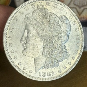 Dólar de plata O Morgan 1881 $1. PRECIOSA MONEDA 90% AU/UNC BRILLANTE - Imagen 1 de 8