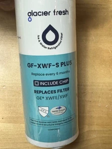 Glacier Fresh GF-XWF-S Plus Refrigerator Water Filter Include Chip New Sealed - Picture 1 of 4