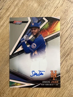 Simon Juan 2022 Bowman's Best Baseball Best of 2022 Auto #B22-SJ New York Mets - Image 1 of 2