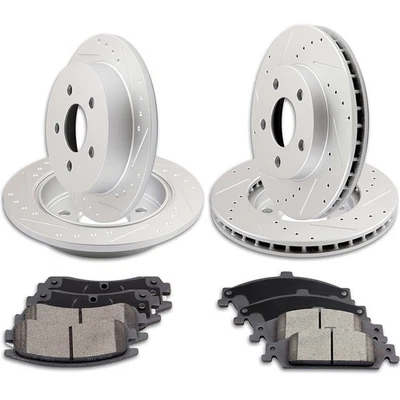 Front Rear Rotors + Ceramic Pad for 1999 - 2002 2003 2004 2005 Pontiac Grand Am - Image 1 of 4