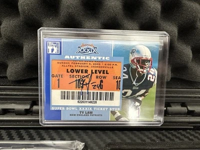 2007 Topps TX Exclusive Ty Law Super Bowl Auto Lower Level SB-TL Patriots - Image 1 of 2