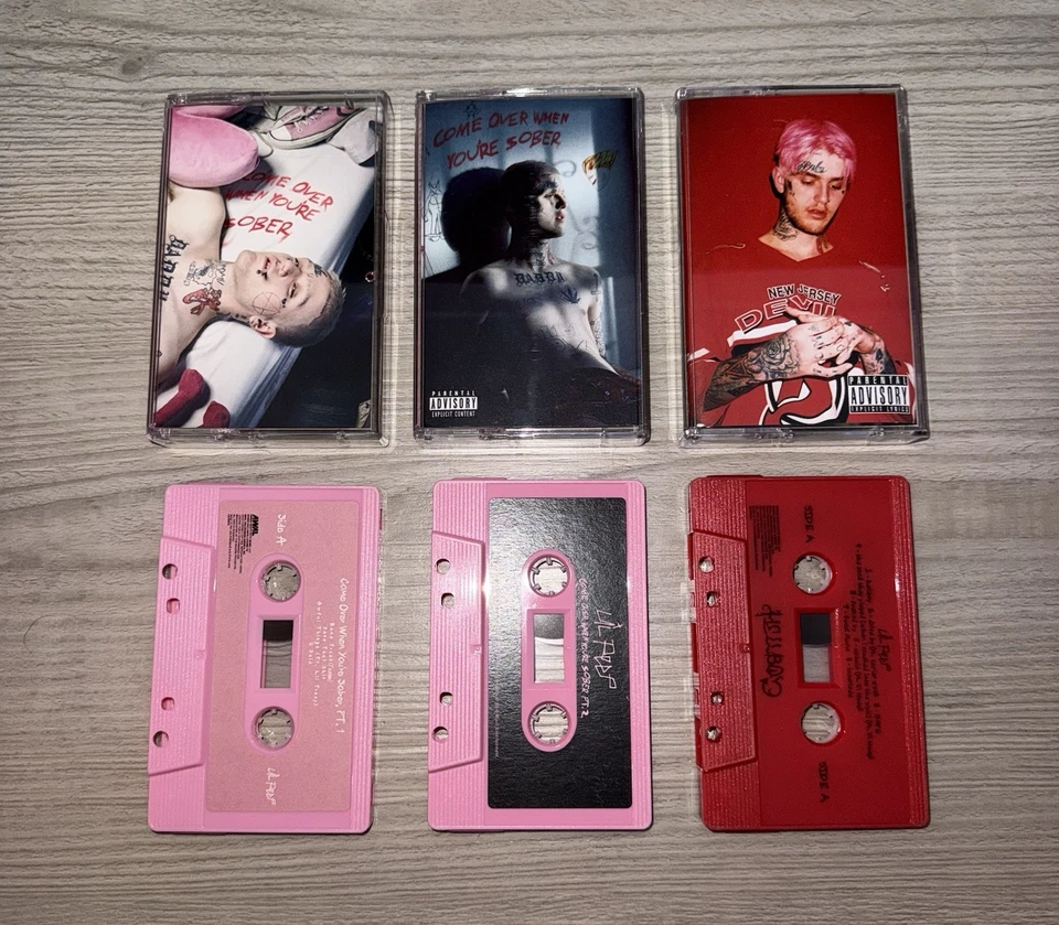 Lil Peep Cassette Hellboy / Come Over When You’re Sober PT 1&2 Rare Pink Edition - Image 1 of 1