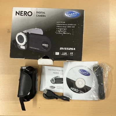 Giani Nero DV5525A Digital Video Camera 5MP 4x Zoom Boxed - Image 1 of 4