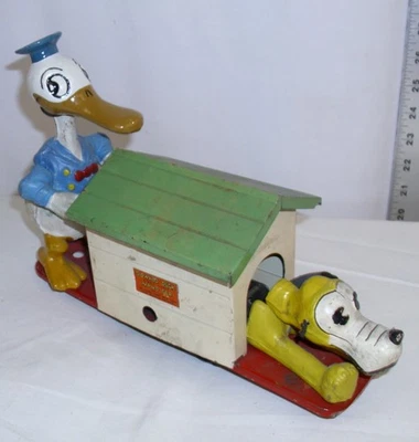 LIONEL WALT DISNEY DONALD DUCK & PLUTO RAIL HAND CAR 1930s - Image 1 of 4
