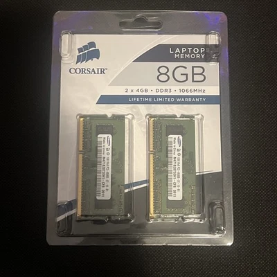 Corsair Laptop Memory 8GB DDR3 1066MHz CMSA8GX3M2A1066C7 - Image 1 of 2