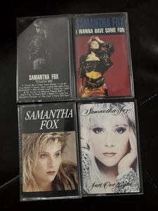 Samantha Fox 4 Cassette Tape Lot Touch Me I Wanna Have Some Fun Just One Night - Picture 1 of 2