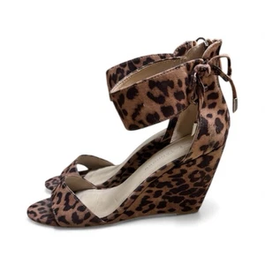 CL by Laundry Damen-Keilsandalen Leopardenmuster Knöchelriemen offene Zehenpartie 7,5  - Bild 1 von 5