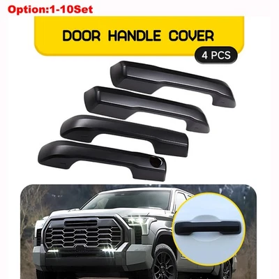 4Pcs/Set For Tundra Toyota 2022 2023 2024 Matte Black Exterior Door Handle Cover - Image 1 of 4