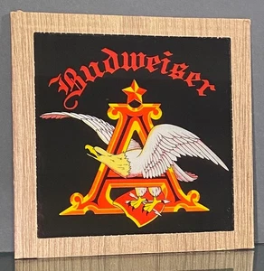 Vintage BUDWEISER Beer Carnival Fair Prize Mirror 12 x 12 Anheuser Busch Eagle - Picture 1 of 3