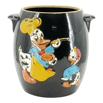 Tarro de galletas vintage años 50 Walt Disney Pato Donald y sobrino Foto 1 de 3