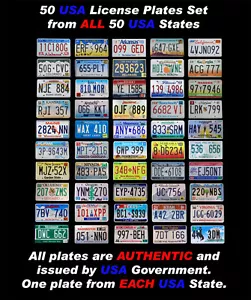 50 VEREINIGTE STAATEN KENNZEICHEN SET NUMMERNSCHILD USA SET DEKORATION + BONUSSCHILD! - Bild 1 von 5