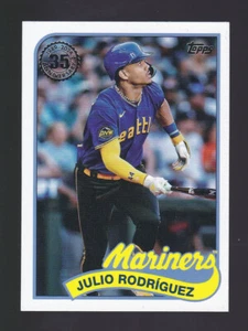 2024 Topps Series 1 #89B-66 JULIO RODRIGUEZ 1989 Topps Baseball Throwback Insert - Picture 1 of 2