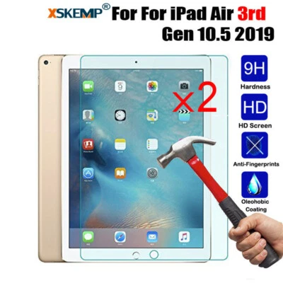 2Pcs Tempered Glass Screen Protector For Apple iPad Air 3rd Generation Pro 10.5 - Image 1 of 4