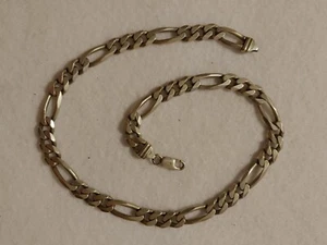 Collana Figaro Uomo Pesante 20 Pollici .925 Argento Sterling Argento SOLIDO 86,4 Grammi - Foto 1 di 7