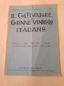 D23> Il Coltivatore e il Giornale vinicolo Italiano n.17 15 sett 1948 G.A.Ottavi - Picture 1 of 1