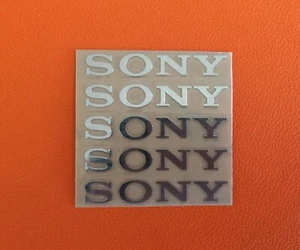 5 pcs Sticker for Sony Silver Logo TV PlayStation Game Laptop Desktop 30mm x5mm - Picture 1 of 1