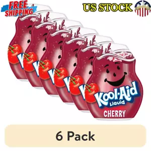 Cherry Liquid Drink Mix 1.62 fl oz Pack of 6 Kosher Juice Bottle Shelf-Stable US - Picture 1 of 4