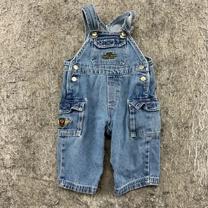 Canyon River Blues Bib Overalls Toddler 12 Blue Denim Embroidered Logo One Piece - Picture 1 of 7