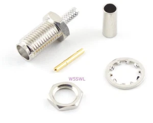 Conector coaxial hembra SMA mampara crimpado RG-174 LMR100 - Vendedor de radioaficionados de EE. UU. - Imagen 1 de 1