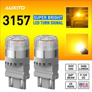 2x AUXITO 3057 3157 3757A 4157 Yellow Amber Turn Signal LED Light Driving Bulbs - Bild 1 von 11