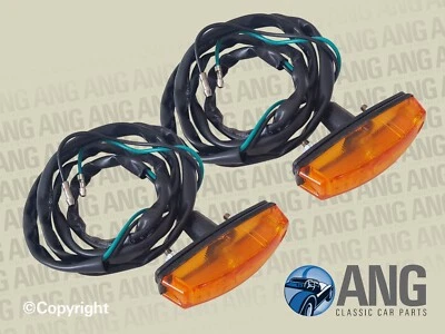 JAGUAR XJ6, XJ12 SERIES 3 '79-'92 FRONT WING SIDE AMBER INDICATOR LAMPS x 2 - Image 1 of 4