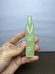 China natural jade carving rare ancient people Weng Zhong amulet Pendant collect - Picture 1 of 11