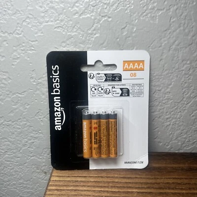 BRAND NEW AmazonBasics AAAA  Alkaline Batteries - Pack of 8 (SEALED) NEW - Image 1 of 2
