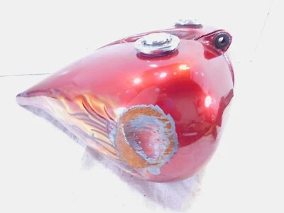 Harley Davidson Softail 85-90 FXSTC Custom izquierda derecha rojo combustible gasolina tanques Foto 1 de 4