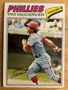 1977 Topps Tim McCarver Baseball Card #357 Phillies HOF Catcher Low-Grade O/C