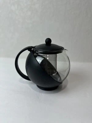 Norpo Eclipse 25 oz. Tempered Glass Tea Pot Infuser with Stainless Steel Basket - Image 1 of 4