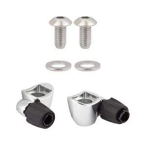 Bicycle Down Tube Road Cable Stops SUNRACE SP131 w/Adjusting Barrel PAIR Silver - Picture 1 of 1