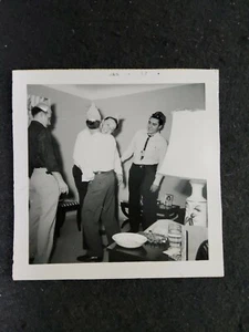 Vintage Press Photo Black & White Group of Men January 1957 3.5"x3.5" - Picture 1 of 2