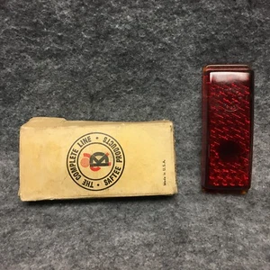 1941-1942 Ford Car K-D No. 281 Triflex Red Glass Tail Light Lamp Lens NOS 33548 - Picture 1 of 5