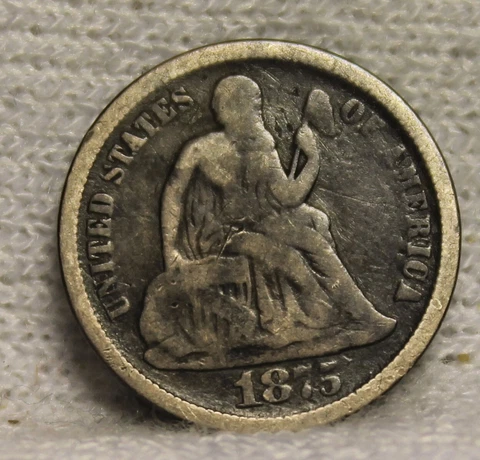 1875CC seated dime Cover