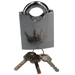 Candado de seguridad de 60 mm bloqueo puerta de cobertizo 3 llaves 20 mm vástago latón núcleo seguridad - Imagen 1 de 3