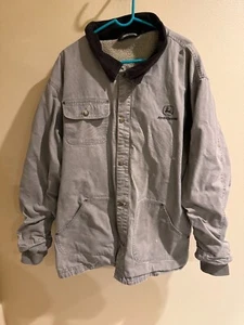 John Deere Dunbrooke Sherpa Lined Chore Jacket Gray Size 2XL - Picture 1 of 13