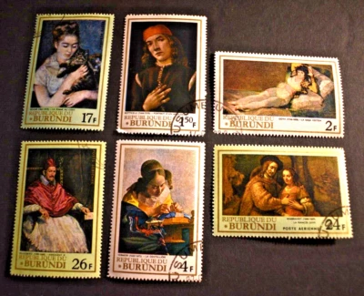 1968 Burundi Stamps - SW#399-404 - Famous Paintings - MNH/VF - Image 1 of 2