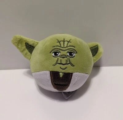 Hallmark Star Wars Fluffballs Plush Ball Ornament Yoda Green 4" B2 - Image 1 of 4