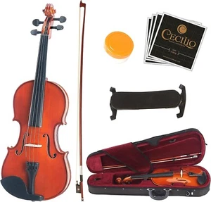 1/4 MV200 Violin Mendini By Cecilio Violin For Beginners, Adults - Beginner Kit - Picture 1 of 8