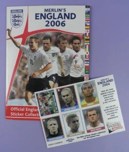 Álbum de pegatinas Merlin's England 2006 + hoja de 6 pegatinas - stock sin usar - Imagen 1 de 1