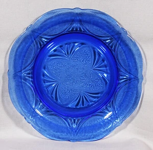 Hazel Atlas Blue Royal Lace Dinner Plate 10" - Picture 1 of 3