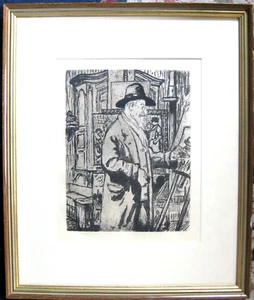 Joseph Victor Roux-Champion (1871 - 1953) Retrato grabado de Maximilien Luce - Imagen 1 de 5