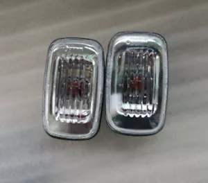 Pair Side Fender Lamp Light Repeater Marker Clear for Toyota Land Cruiser 80 100 - Picture 1 of 2