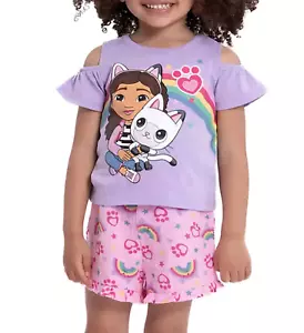 Gabby's Dollhouse Girls Toddler Outfit 2T 3T 4T 5T Pandy Paw Shirt Short Set NWT - Picture 1 of 6