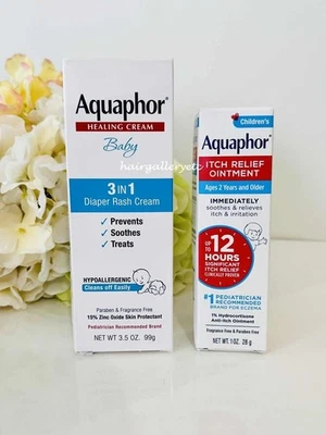 Aquaphor Bebé 3 en 1 Pañal Erupción Crema Aquaphor Niños Picazón Alivio Ungüento Foto 1 de 4