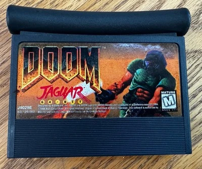 Doom Atari Jaguar Video w/ Overlay and manual (missing cover )- tested working  - Image 1 of 4