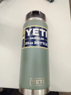 Yeti Rambler 26oz Bottle flip top straw Rare Camp Green Minor Scuff Discontinued