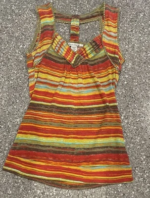 Camiseta sin mangas American Rag Cie para mujer mediana de verano acanalada espalda deportiva multicolor Foto 1 de 4